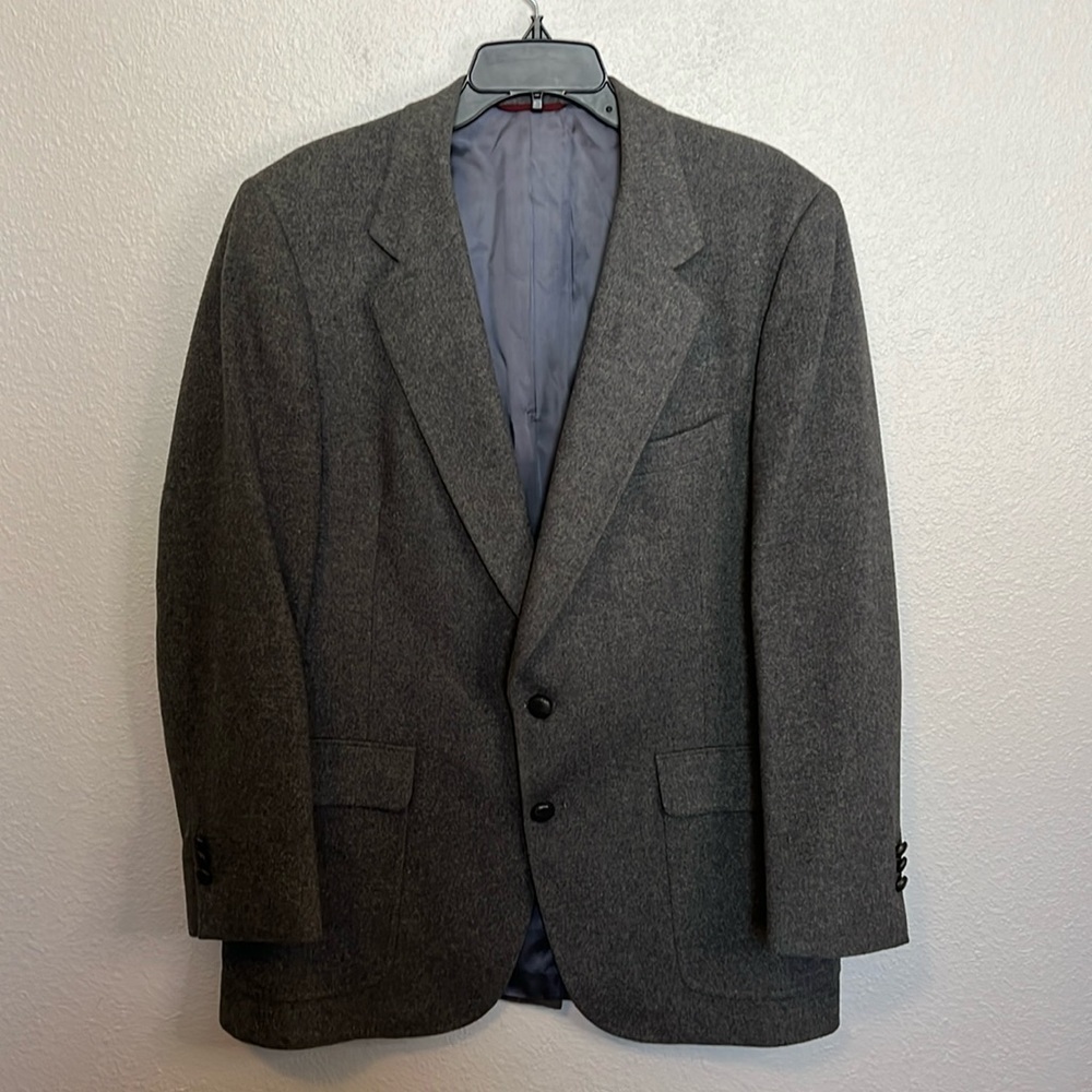 Hart Schaffner Marx Gray Camel Hair Blazer * See Measurements